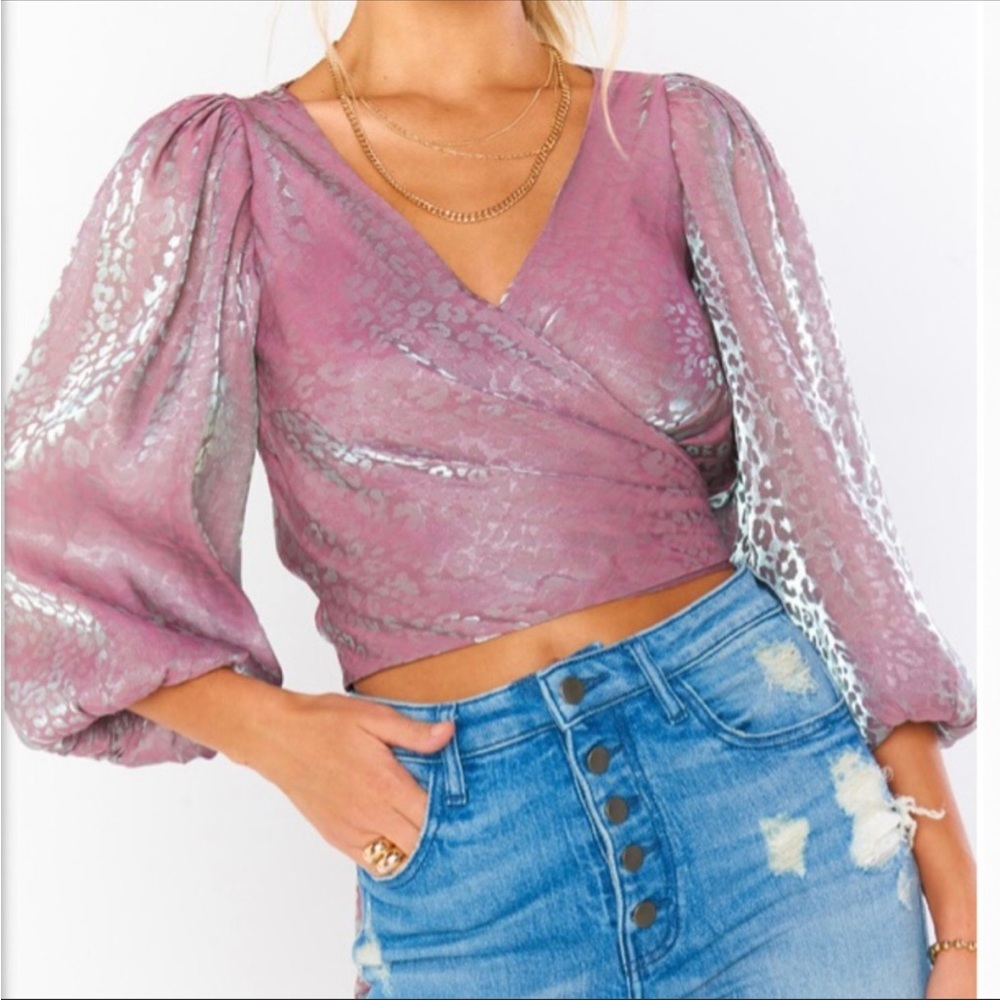 Show Me Your Mumu Joplin Top in Cheetah Organza